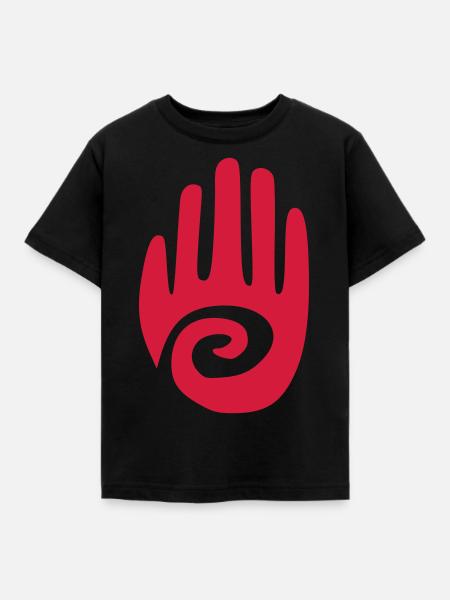 petroglyphe hand vektor - Kinder T-Shirt - Schwarz