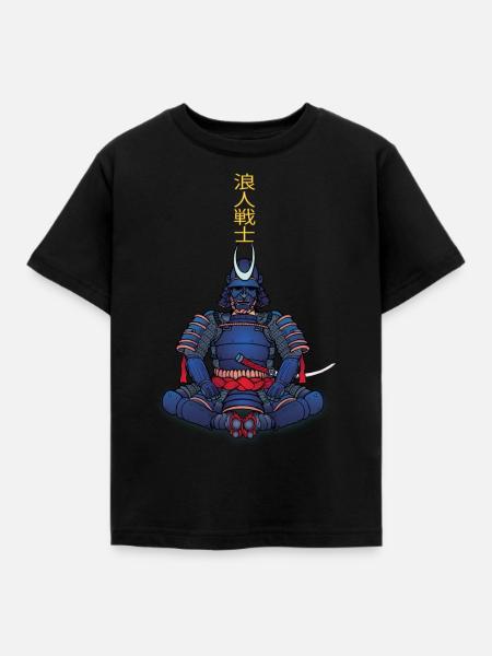 Ronin Senshi Design - Kinder T-Shirt - Schwarz