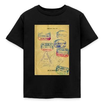 Timbre de la RDA - T-shirt Enfant - noir - Devant - AI Model Kid Female (0cm)