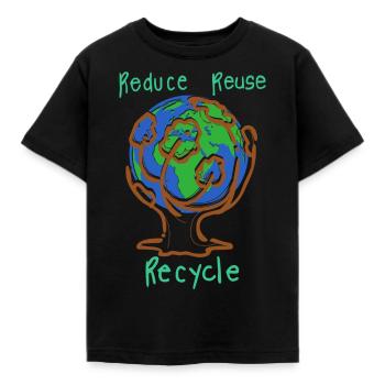 Recycling Umwelt - Kinder T-Shirt - Schwarz - Vorne - AI Model Kid Female (0cm)
