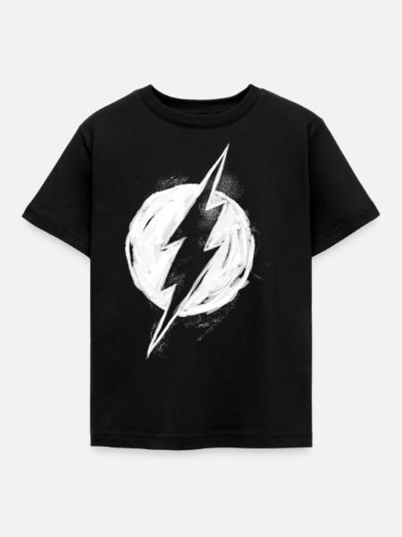 DC Comics Justice League The Flash Logo - Kinder T-Shirt - Schwarz