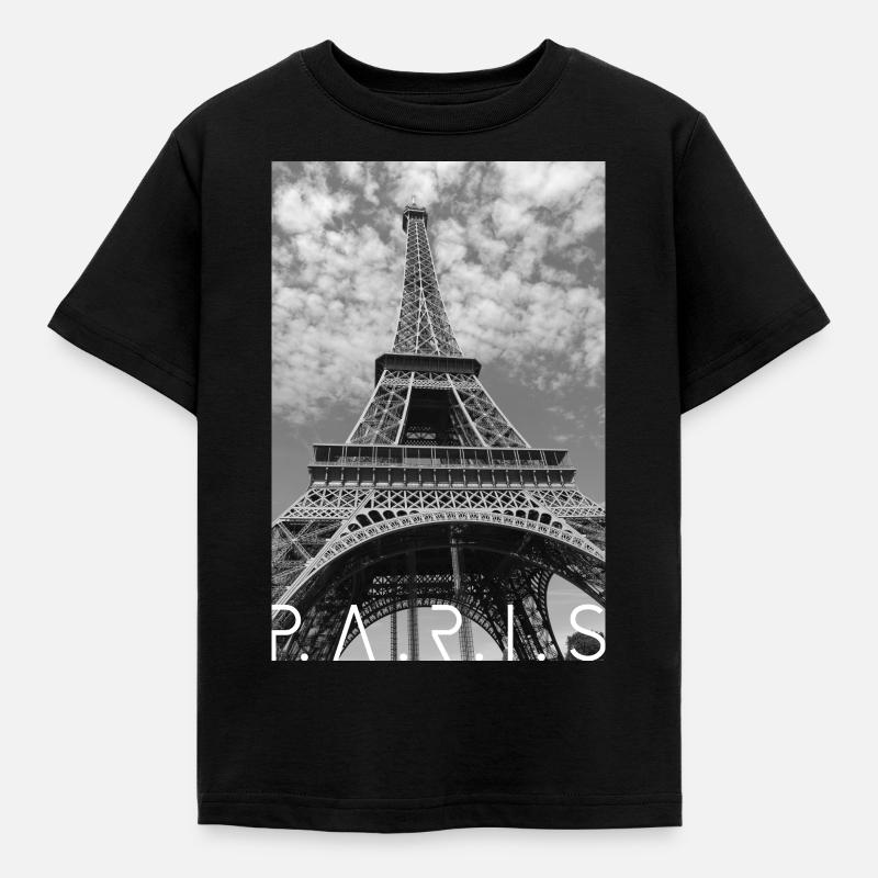 Paris - Eiffel Tower - Kids' T-Shirt - black