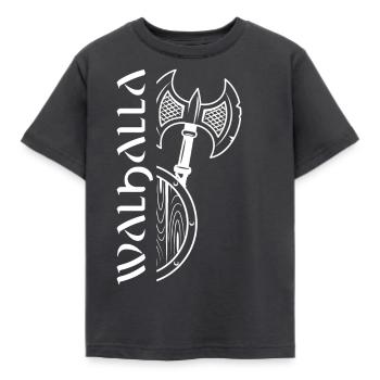 Valhalla Viking Vikings Bjoern Eisenseite - Kinder T-Shirt - Dunkelgrau - Vorne - AI Model Kid Female (0cm)