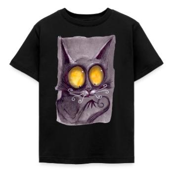 Serial Cat 23 - Kids' T-Shirt - black - Front - AI Model Kid Female (0cm)