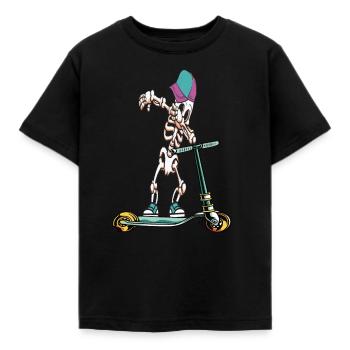 Dabbing Stunt Scooter - Kinder T-Shirt - Schwarz - Vorne - AI Model Kid Female (0cm)