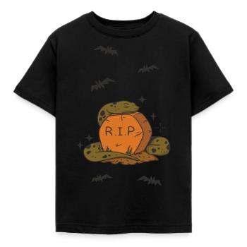 Halloween Grabstein mit Schlange - Kinder T-Shirt - Schwarz - Vorne - AI Model Kid Female (0cm)