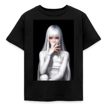 Frostige Stille - Kinder T-Shirt - Schwarz - Vorne - AI Model Kid Female (0cm)