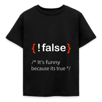 Programmierer false true Informatiker Student - Kinder T-Shirt - Schwarz - Vorne - AI Model Kid Female (0cm)