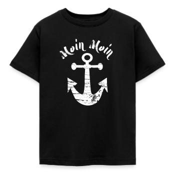 Moin Moin avec ancre - T-shirt Enfant - noir - Devant - AI Model Kid Female (0cm)