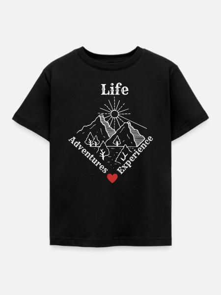 Life Adventures Experience - Adventure Tee - Kinder T-Shirt - Schwarz