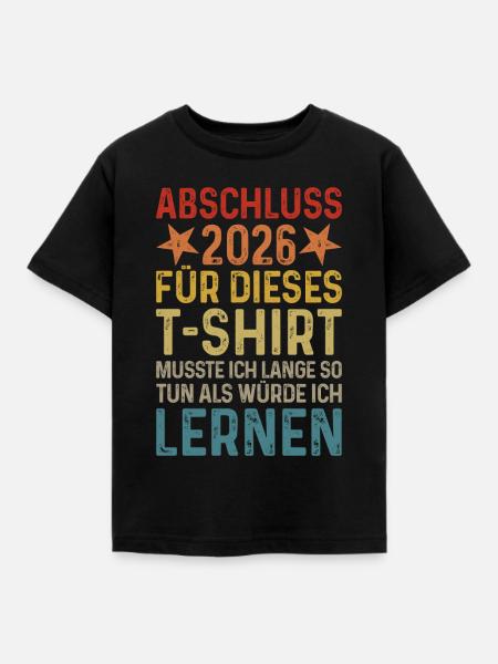 Abschluss 2026 - Kinder T-Shirt - Schwarz