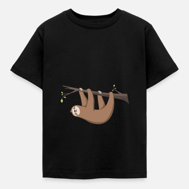 Sloth Sloth est suspendu à la branche - T-shirt Enfant - noir