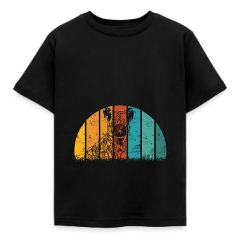 Skye Terrier Chien Vintage Rétro - T-shirt Enfant - noir - Devant - AI Model Kid Female (0cm)
