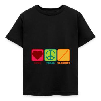 Joueuse de clarinette Dictons de joueur de clarinette - T-shirt Enfant - noir - Devant - AI Model Kid Female (0cm)
