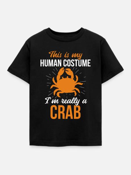 Krabbe - Kinder T-Shirt - Schwarz