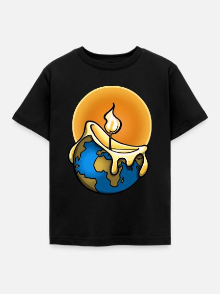 Global Warming - Kinder T-Shirt - Schwarz