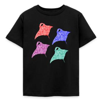 Rays Manta - Kids' T-Shirt - black - Front - AI Model Kid Female (0cm)