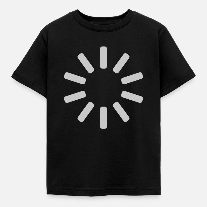 Circle buffering no connection - Kids' T-Shirt - black