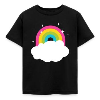 Arc-en-ciel dans le ciel - T-shirt Enfant - noir - Devant - AI Model Kid Female (0cm)