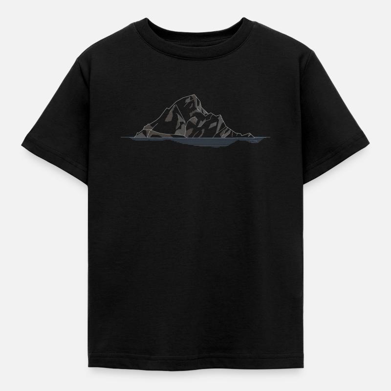 Skellig Michael Lineart - Kids' T-Shirt - black