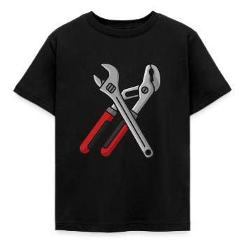 Pinces à clé à outils - T-shirt Enfant - noir - Devant - AI Model Kid Female (0cm)