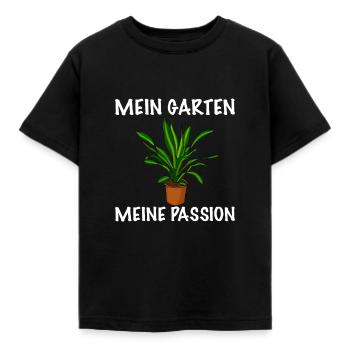 Mein Garten meine Passion Gärtner - Kinder T-Shirt - Schwarz - Vorne - AI Model Kid Female (0cm)