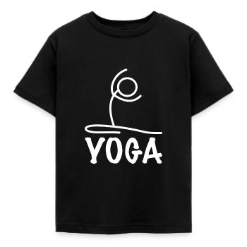 Exercice de yoga - T-shirt Enfant - noir - Devant - AI Model Kid Female (0cm)