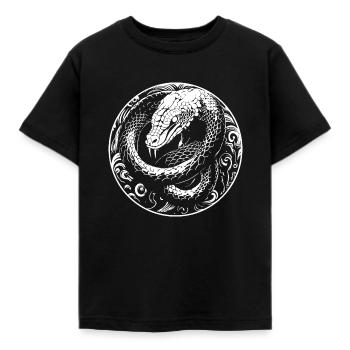 Schlange - Kinder T-Shirt - Schwarz - Vorne - AI Model Kid Female (0cm)