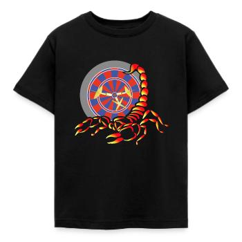 Fléchette motif scorpion design scorpion - T-shirt Enfant - noir - Devant - AI Model Kid Female (0cm)