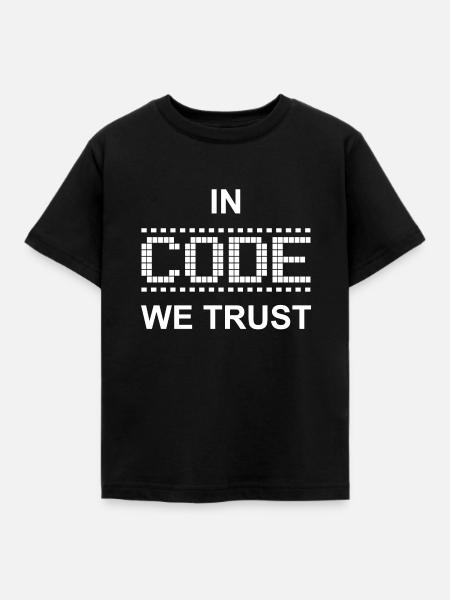 CODE - Kinder T-Shirt - Schwarz