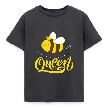 Cute Queen Bee - Kids' T-Shirt - dark grey - Front - AI Model Kid Female (0cm)