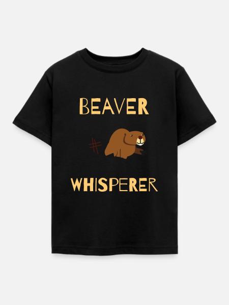 BEAVER: Beaver Whisperer - Kinder T-Shirt - Schwarz
