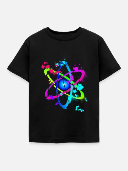 Disrupted Atom - Kinder T-Shirt - Schwarz