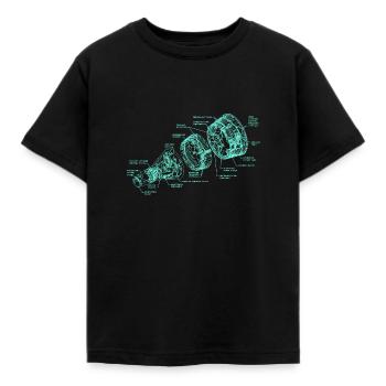 Retro Old School Gemini Capsule Illustration - Kids' T-Shirt - black - Front - AI Model Kid Female (0cm)