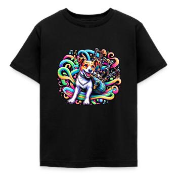 Fidélité des ondes sonores : mélodie de cornemuse - T-shirt Enfant - noir - Devant - AI Model Kid Female (0cm)