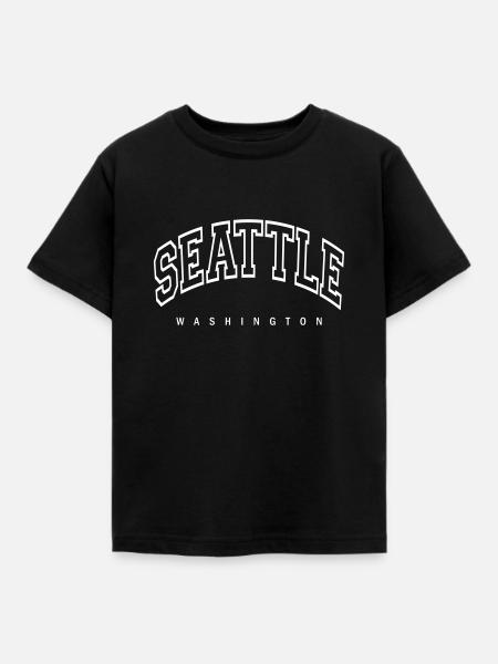 Seattle - Kinder T-Shirt - Schwarz