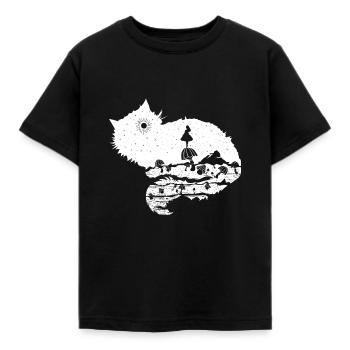 Chat féerique - T-shirt Enfant - noir - Devant - AI Model Kid Female (0cm)