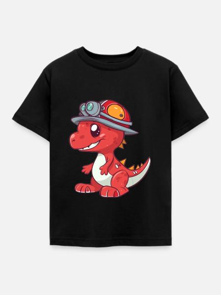 Mignon dragon pompier - T-shirt Enfant - noir