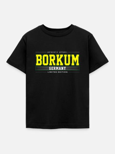 Borkum - Kinder T-Shirt - Schwarz