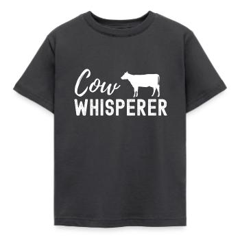 Cow - Kids' T-Shirt - dark grey - Front - AI Model Kid Female (0cm)