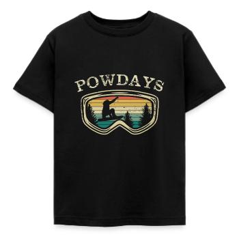 Powdays snowboard sports d'hiver - T-shirt Enfant - noir - Devant - AI Model Kid Female (0cm)