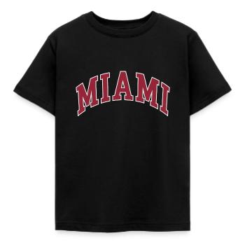 Miami - Kinder T-Shirt - Schwarz - Vorne - AI Model Kid Female (0cm)