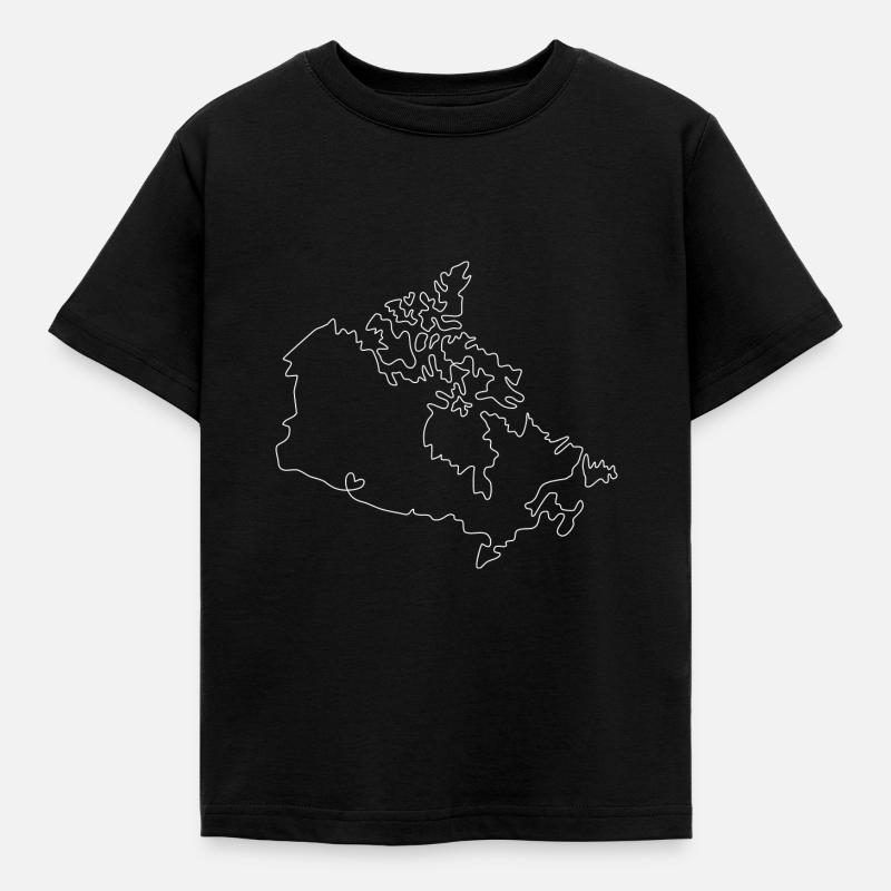KANADA Herz - Kinder T-Shirt - Schwarz
