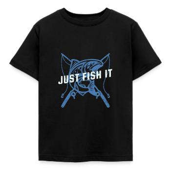 Pêcheur pêcheur - T-shirt Enfant - noir - Devant - AI Model Kid Female (0cm)