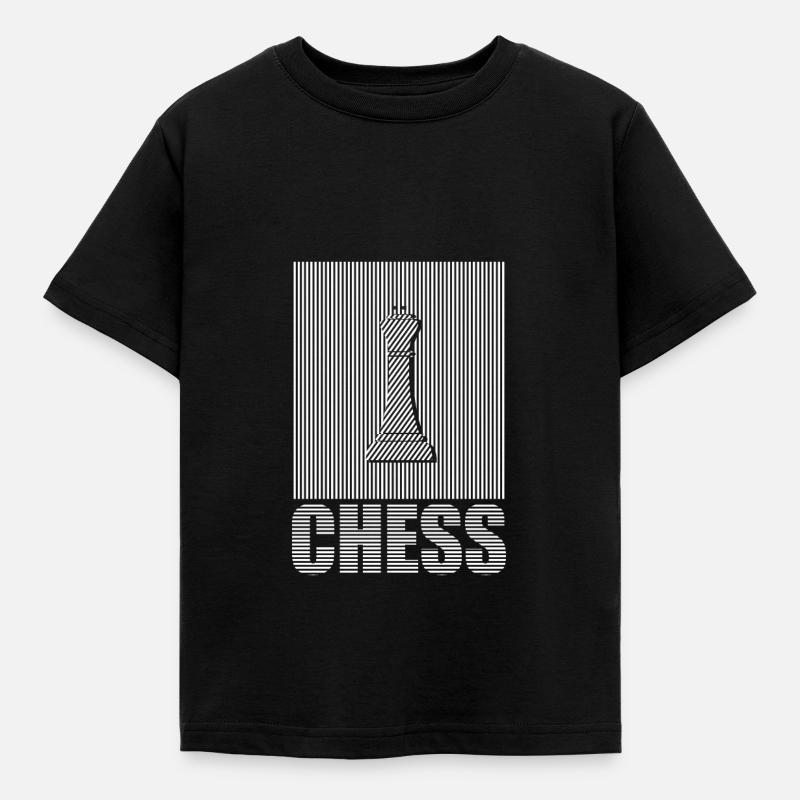 Chess player queen gift illusion - Kids' T-Shirt - black