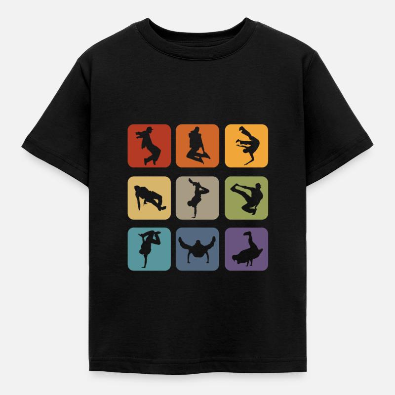 Breakdancer Breakdance B-Boying Tänzer Geschenk - Kinder T-Shirt - Schwarz