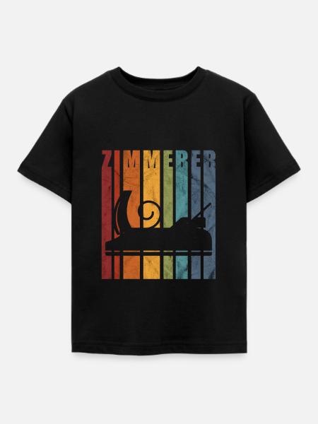Zimmerer Zimmermann Handwerker Geschenk - Kinder T-Shirt - Schwarz