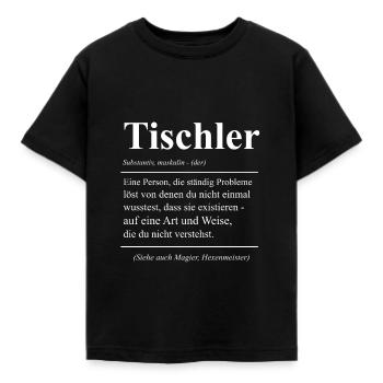 Tischler Holz Tischlerei Geschenk & Holz - Kinder T-Shirt - Schwarz - Vorne - AI Model Kid Female (0cm)