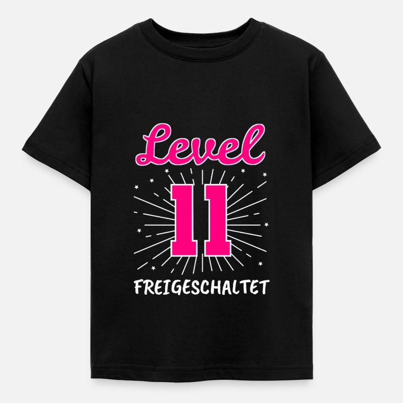 11. Geburtstag Mädchen 11 Jahre 2009 Geschenk - Kinder T-Shirt - Schwarz