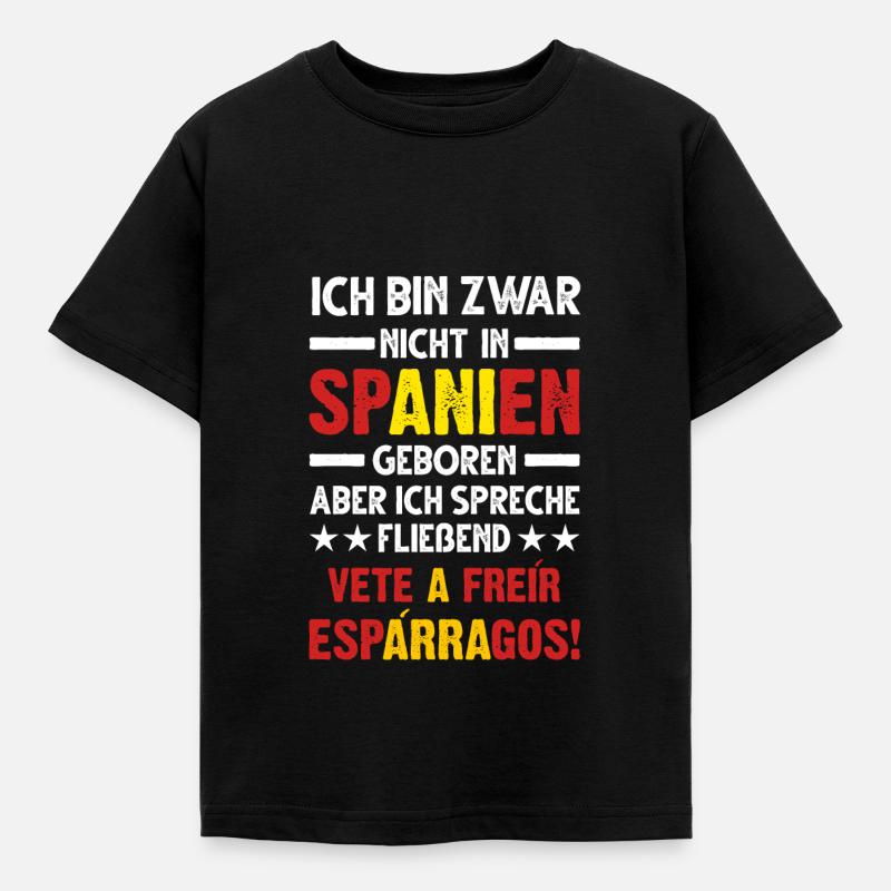 Vete a freír espárragos! Spanisch Spanischer - Kinder T-Shirt - Schwarz